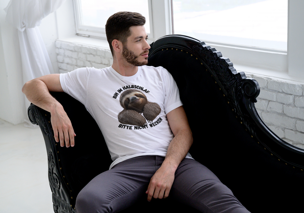 Bio Schlaf-Shirt „Ich bin im Halbschlaf – bitte nicht wecken